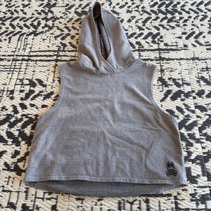Gray Sleeveless XS Psycho Bunny Cropped Tank